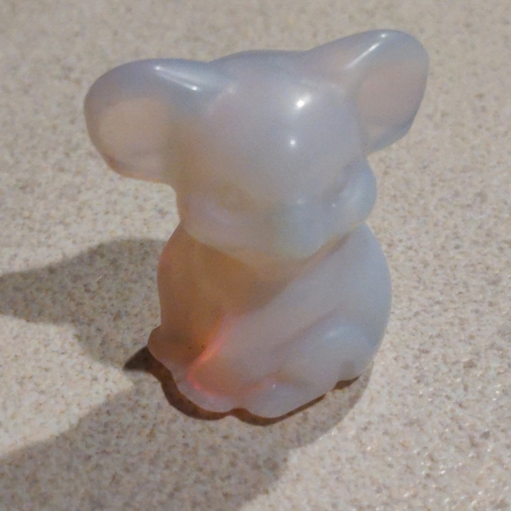 SOLD touch of nature to your collection Natural Rosequartz minikoalabear1.5 inch